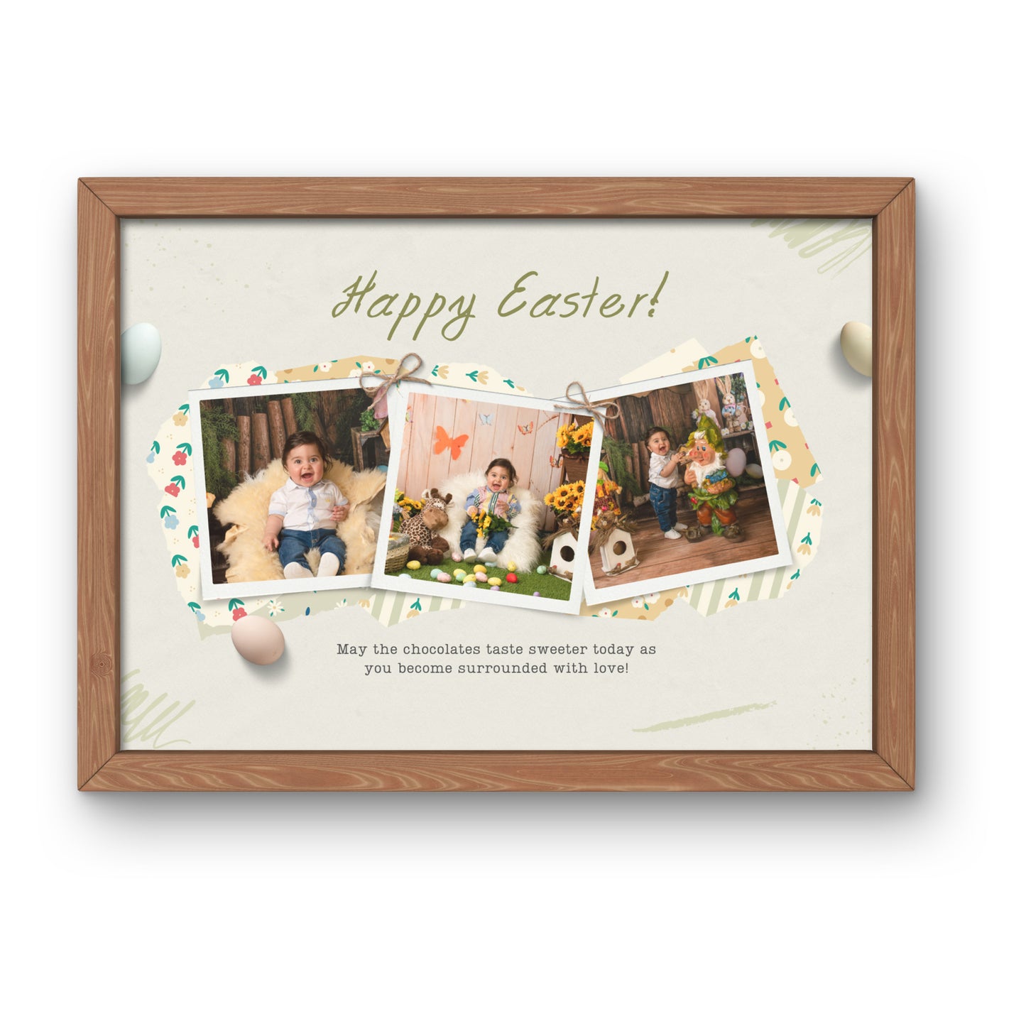 Easter memories collage photos with frame