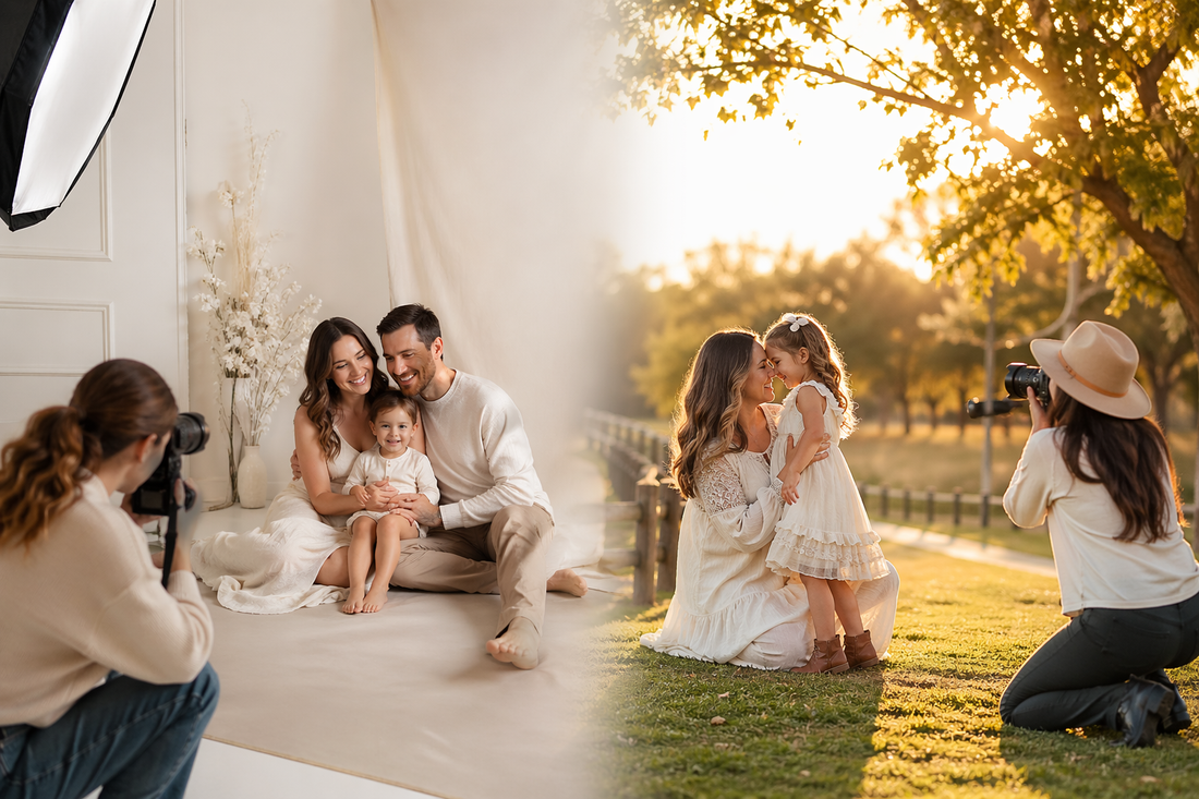 In-Studio and Outdoor Photoshoots for Every Special Moment