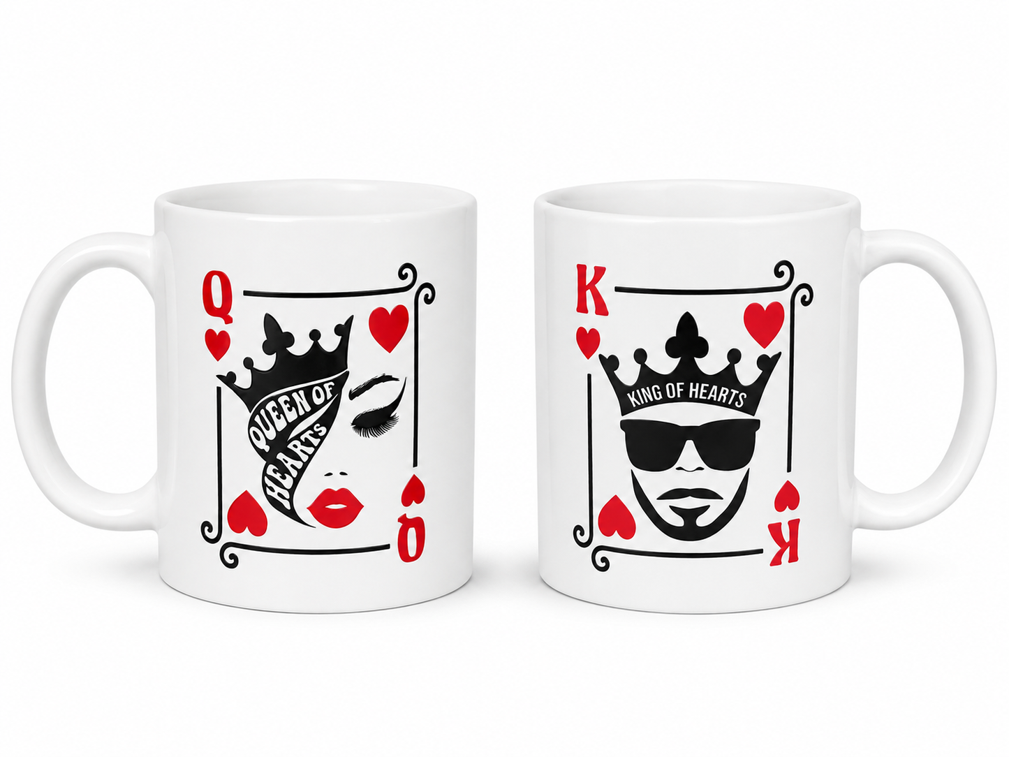 King & Queen of Hearts Couple Mug