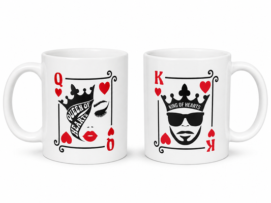 King & Queen of Hearts Couple Mug